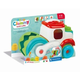 Clementoni - Jucarie educationala Soft Clemmy compactor de cuburi pentru dezvoltarea senzoriala si motorie a copiilor Clementoni